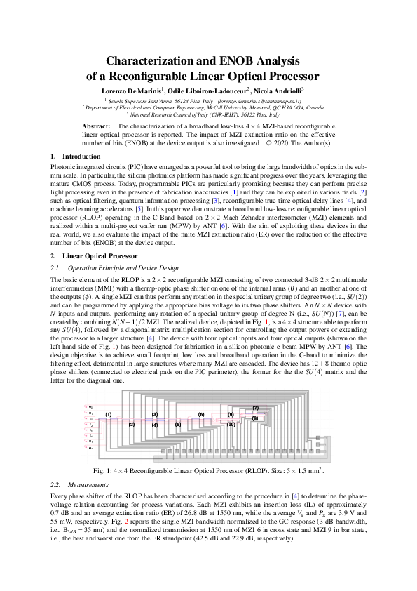 (PDF) Characterization and ENOB Analysis of a Reconfigurable Linear ...