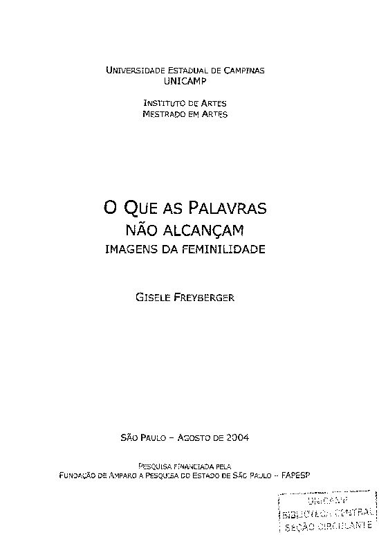 O que as palavras não alcançam