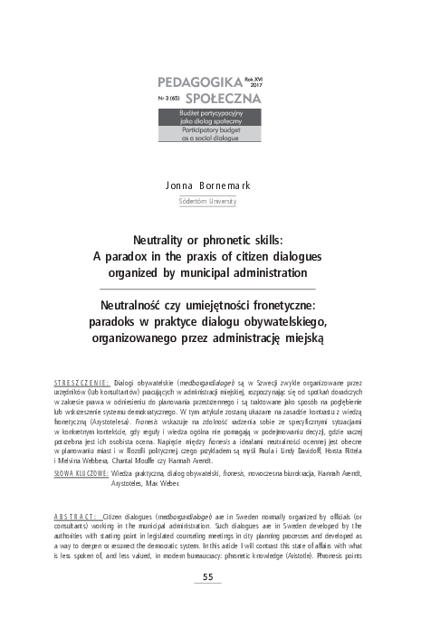 (PDF) Neutrality or Phronetic Skills : A Paradox in the Praxis of ...