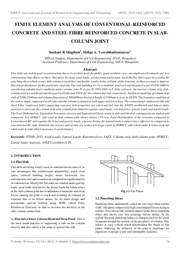 (PDF) Finite Element Analysis of Conventional Reinforced Concrete and ...