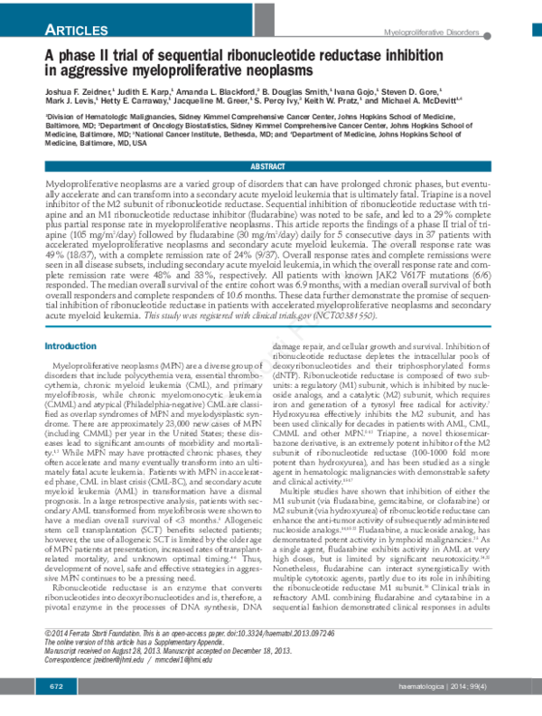 (PDF) A phase II trial of sequential ribonucleotide reductase ...