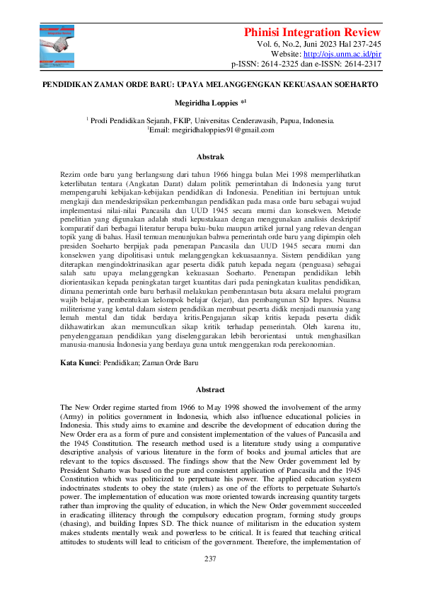 Pendidikan Zaman Orde Baru: Upaya Melanggengkan Kekuasaan Soeharto
