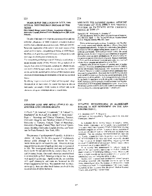 (PDF) Amyloid load and apo-E levels in Alzheimer and control brains