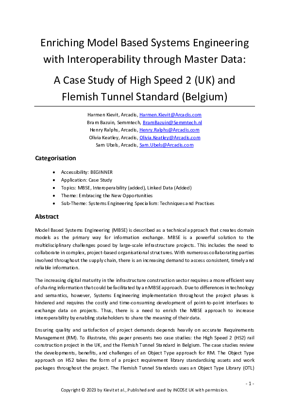 (PDF) Enriching Model Based Systems Engineering with Interoperability ...