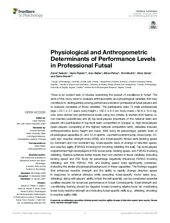 (PDF) Physiological and Anthropometric Determinants of Performance ...