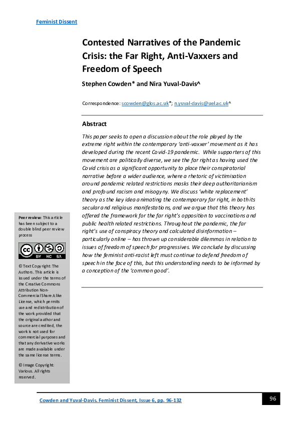 (PDF) Contested Narratives of the Pandemic Crisis