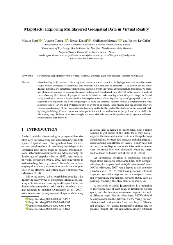 (PDF) MapStack: Exploring Multilayered Geospatial Data in Virtual Reality