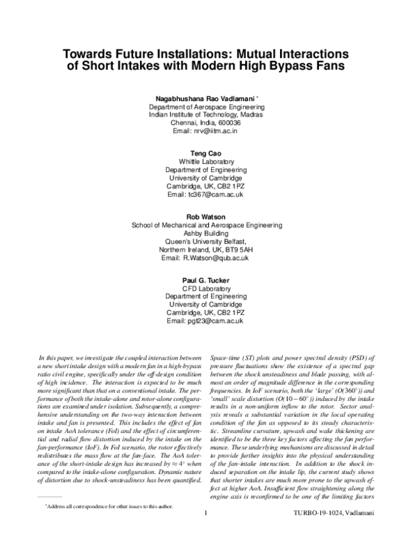 (PDF) Toward Future Installations: Mutual Interactions of Short Intakes ...