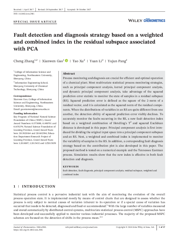 (PDF) Fault detection and diagnosis strategy based on k-nearest ...