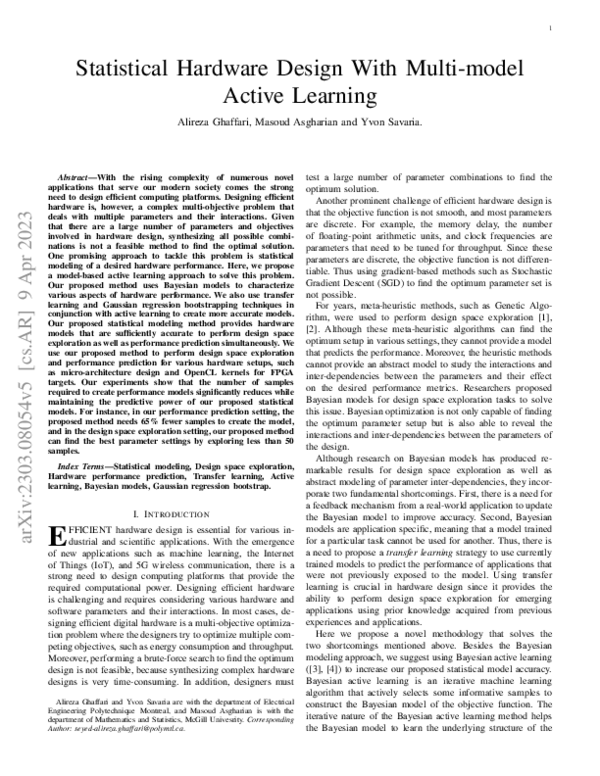 (PDF) Statistical Hardware Design With Multi-model Active Learning