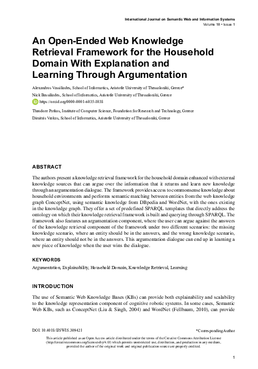 (PDF) An Open-Ended Web Knowledge Retrieval Framework for the Household ...