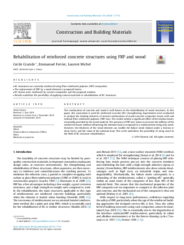 (PDF) Rehabilitation of Reinforced Concrete Structures Using Fiber ...