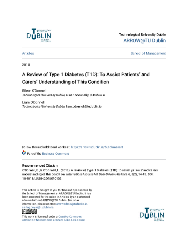 (PDF) A Review of Type 1 Diabetes (T1D)