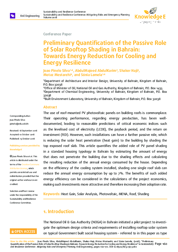 (PDF) Preliminary Quantification of the Passive Role of Solar Rooftop ...