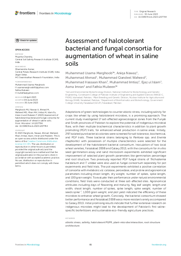 (PDF) Assessment of halotolerant bacterial and fungal consortia for ...