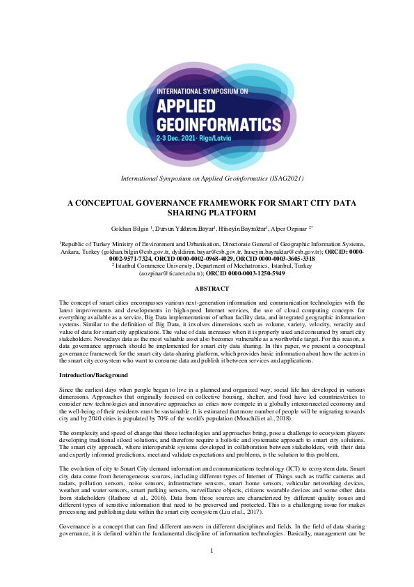 (PDF) A Conceptual Governance Framework for Smart City Data Sharing ...