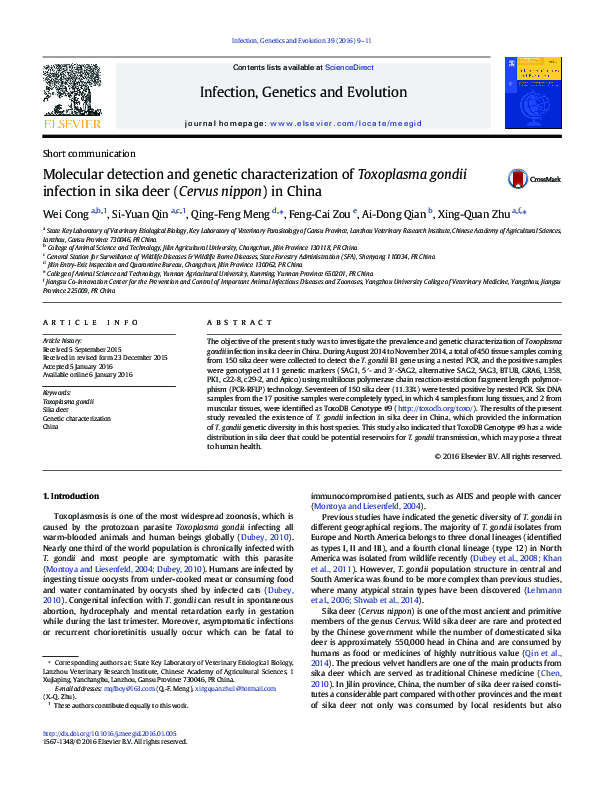 (PDF) Molecular detection and genetic characterization of Anaplasma ...