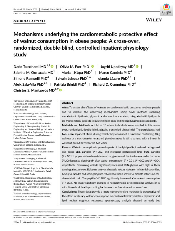 (PDF) Mechanisms underlying the cardiometabolic protective effect of ...
