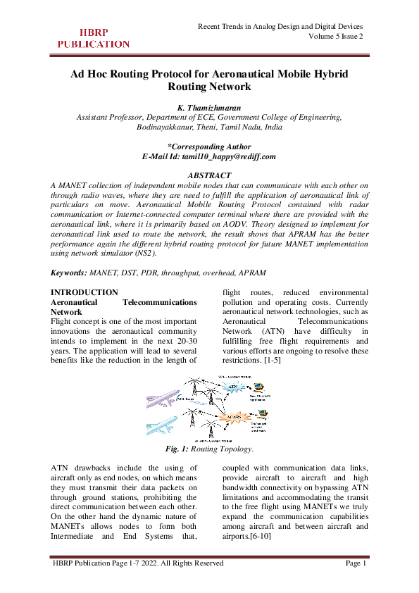 (PDF) Ad Hoc Routing Protocol for Aeronautical Mobile Hybrid Routing ...