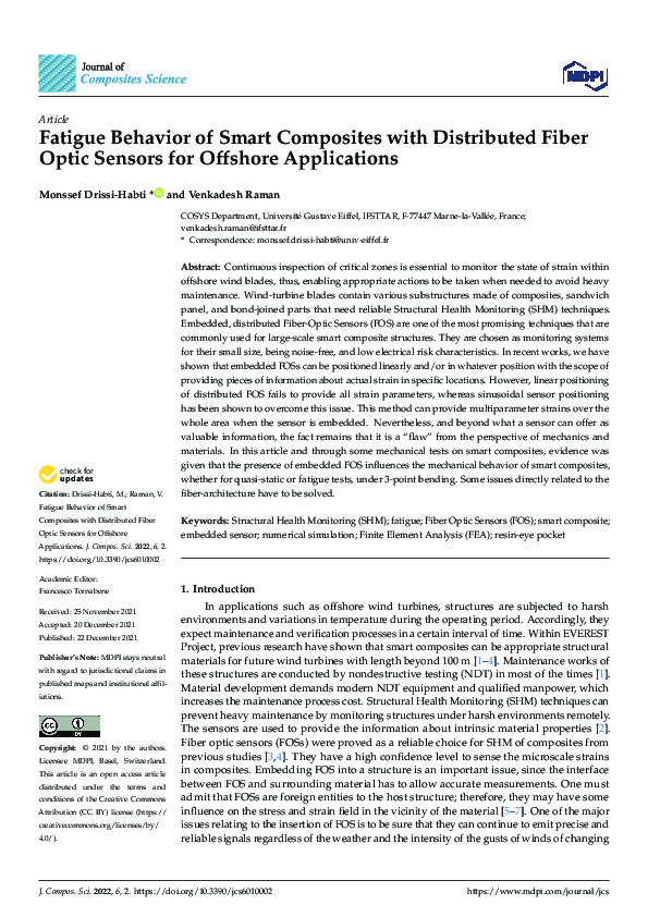 (PDF) Fatigue Behavior of Smart Composites with Distributed Fiber Optic ...