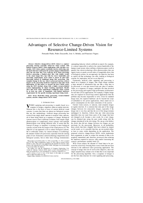(PDF) Advantages of Selective Change-Driven Vision for Resource-Limited ...