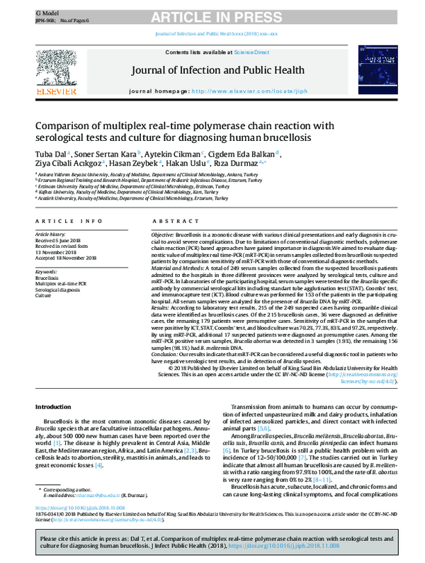 (PDF) Comparison of multiplex real-time polymerase chain reaction with ...