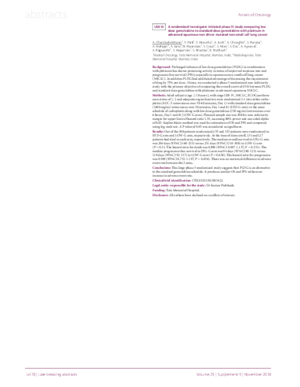 (PDF) A randomized investigator initiated phase III study comparing low ...