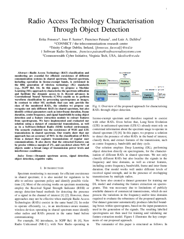 (PDF) Radio Access Technology characterisation through object detection