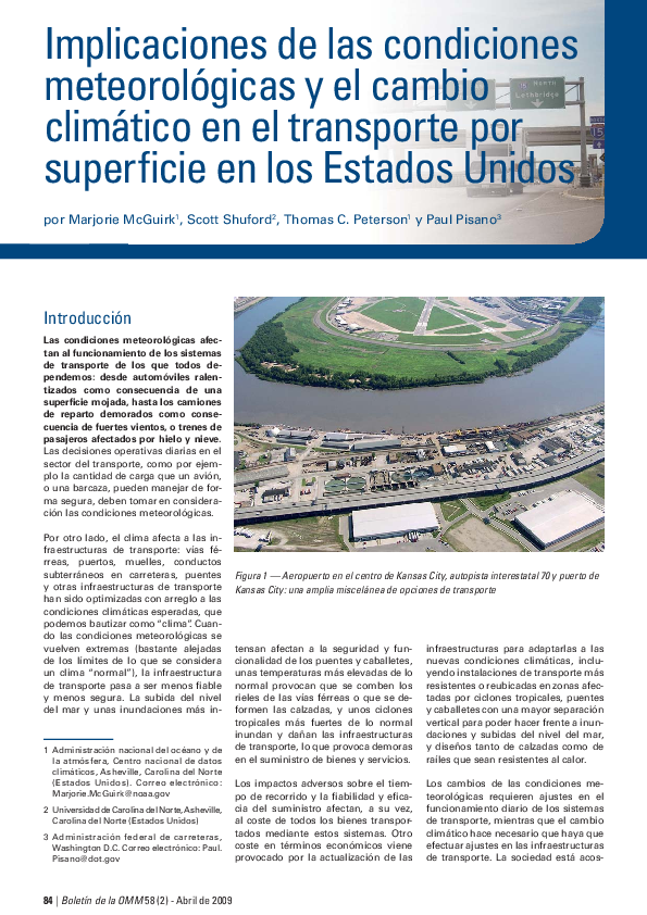 (PDF) Implicaciones de las condiciones metereológicas y el cambio ...