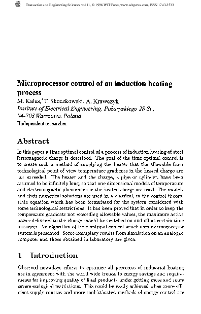 (PDF) Microprocessor Control Of An Induction HeatingProcess
