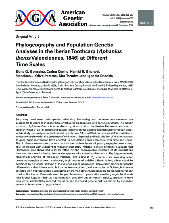 (PDF) Phylogeography and Population Genetic Analyses in the Iberian ...