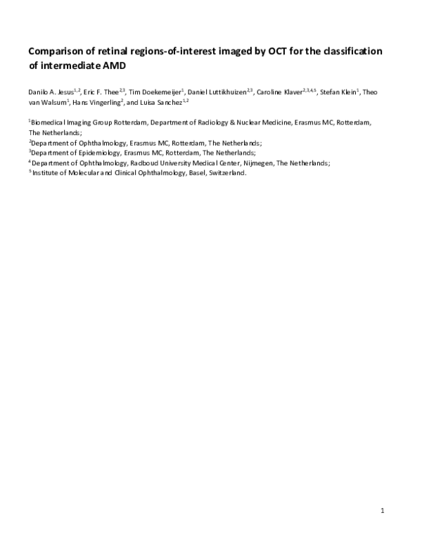 (PDF) Comparison of retinal regions-of-interest imaged by OCT for the ...
