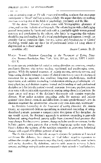 (PDF) Nutrition Counseling in the Treatment of Eating Disorders