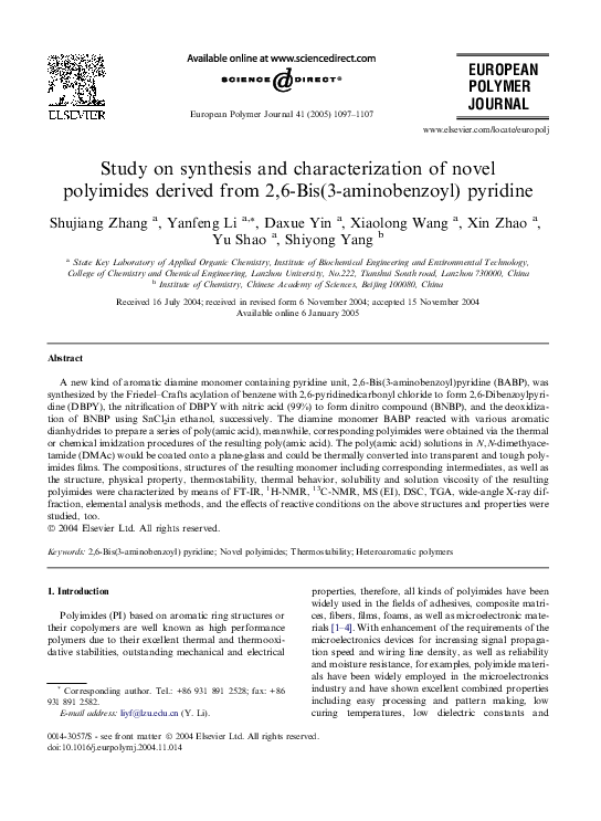 (PDF) Study on synthesis and characterization of novel optically active ...