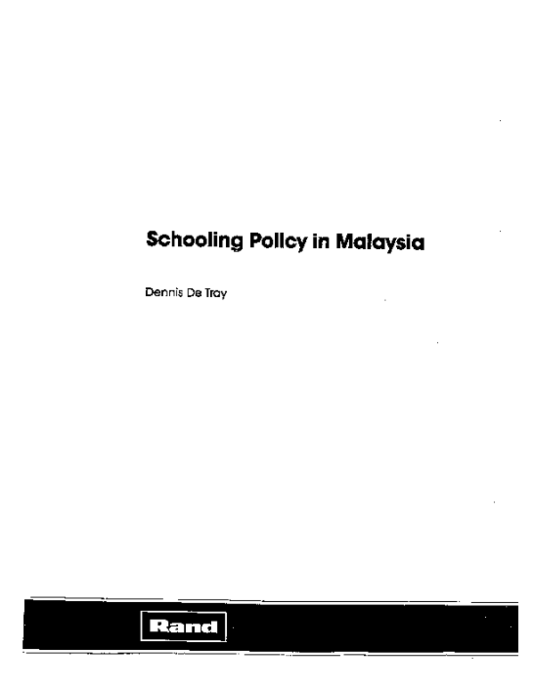 (PDF) Schooling policy in Malaysia