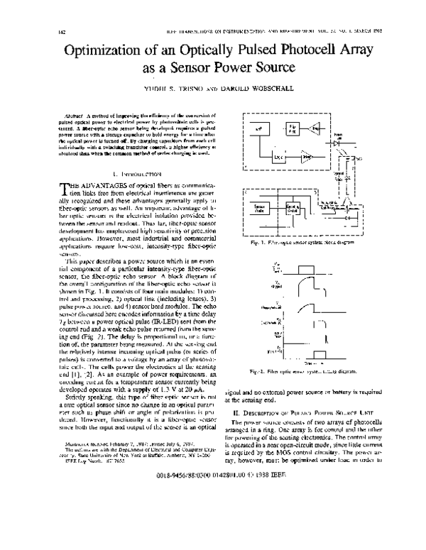 (PDF) Optimization of an optically pulsed photocell array as a sensor ...