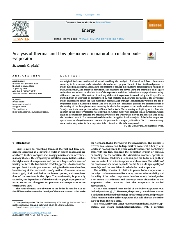 (PDF) Analysis of thermal and flow phenomena in natural circulation ...