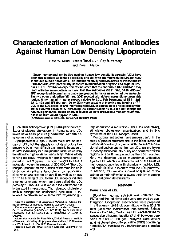 (PDF) Characterization of monoclonal antibodies against human low ...