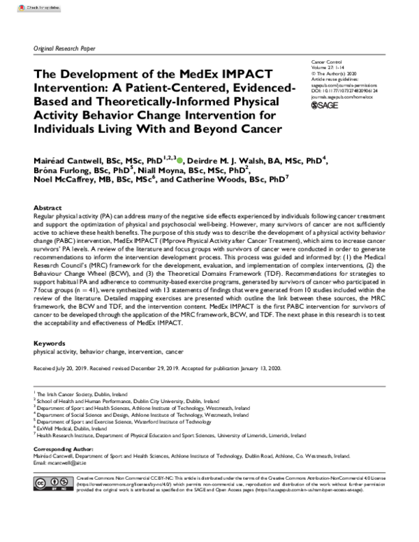 (PDF) The Development of the MedEx IMPACT Intervention: A Patient ...