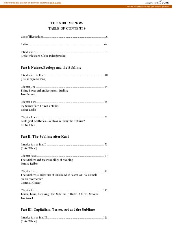 (PDF) The Sublime Now