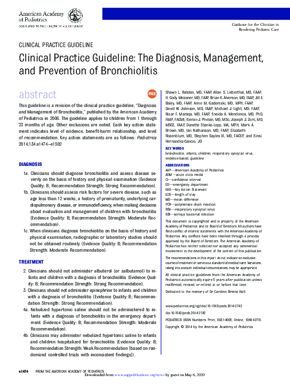 (PDF) Clinical Practice Guideline: The Diagnosis, Management, and ...