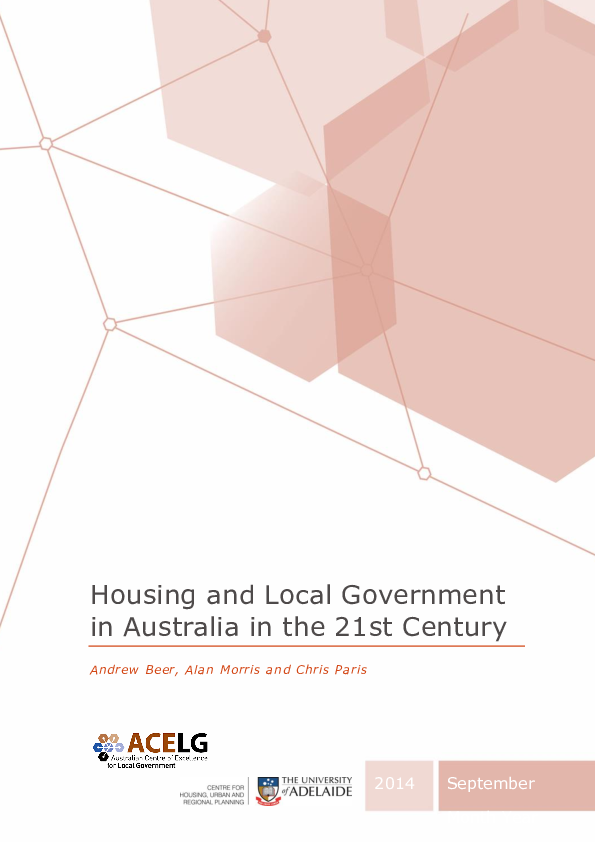 (PDF) Housing and Local Government in Australia in the 21st Century
