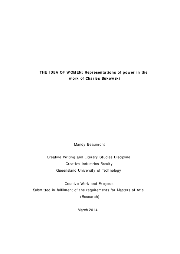 (PDF) THE IDEA OF WOMEN: Representations of power in the work of ...