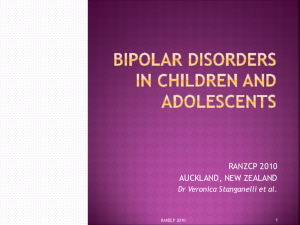 (PDF) Bipolar disorders in children and adolescents