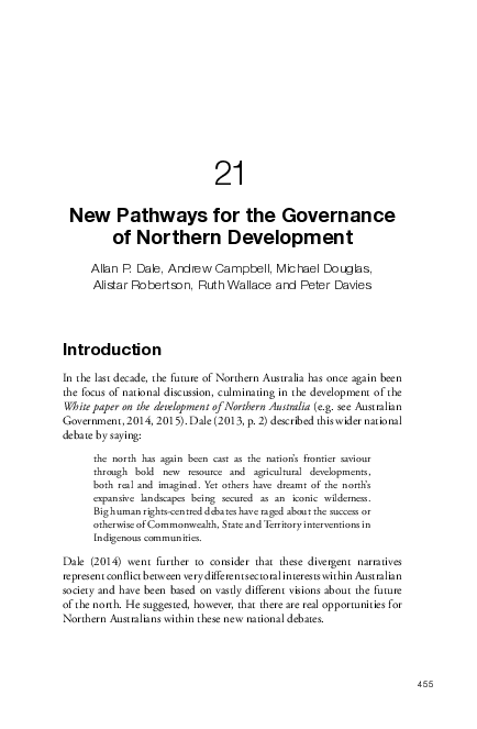 (PDF) New Pathways for the Governance of Northern Development