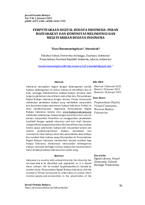 Perpustakaan dan Perannya dalam Melestarikan Kebudayaan-www.perpustakaan.org