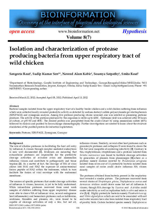 (PDF) Isolation and characterization of protease producing bacteria ...