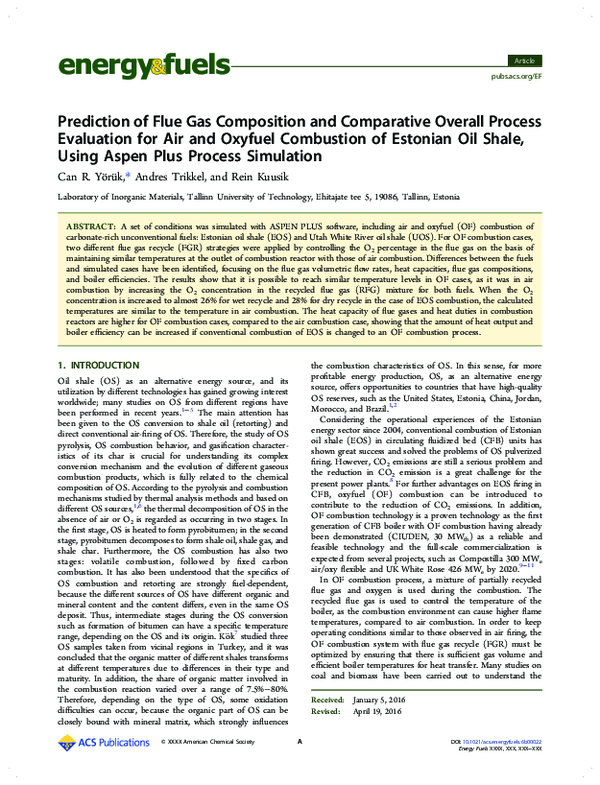 (PDF) Prediction of Flue Gas Composition and Comparative Overall ...
