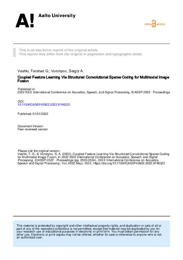 (PDF) Coupled Feature Learning Via Structured Convolutional Sparse ...