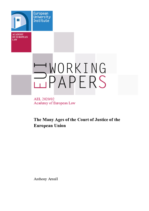 (PDF) The Many Ages of the Court of Justice of the European Union